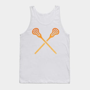 Lacrosse Stick Orange Tank Top